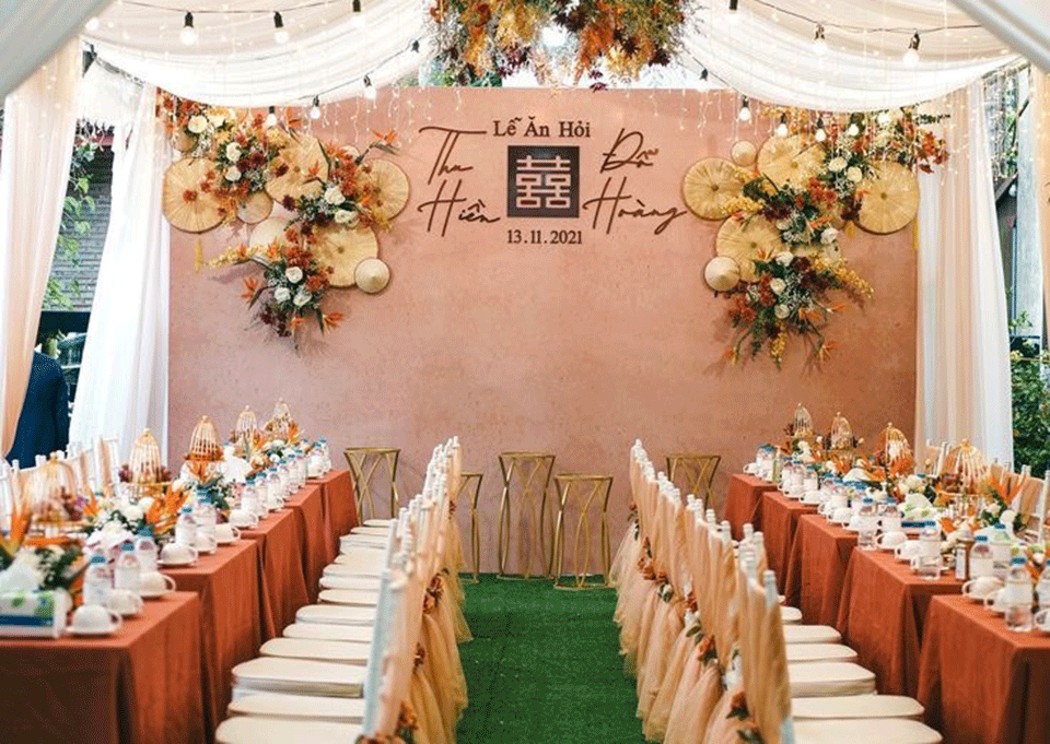 phông cưới nón lá truyền thống