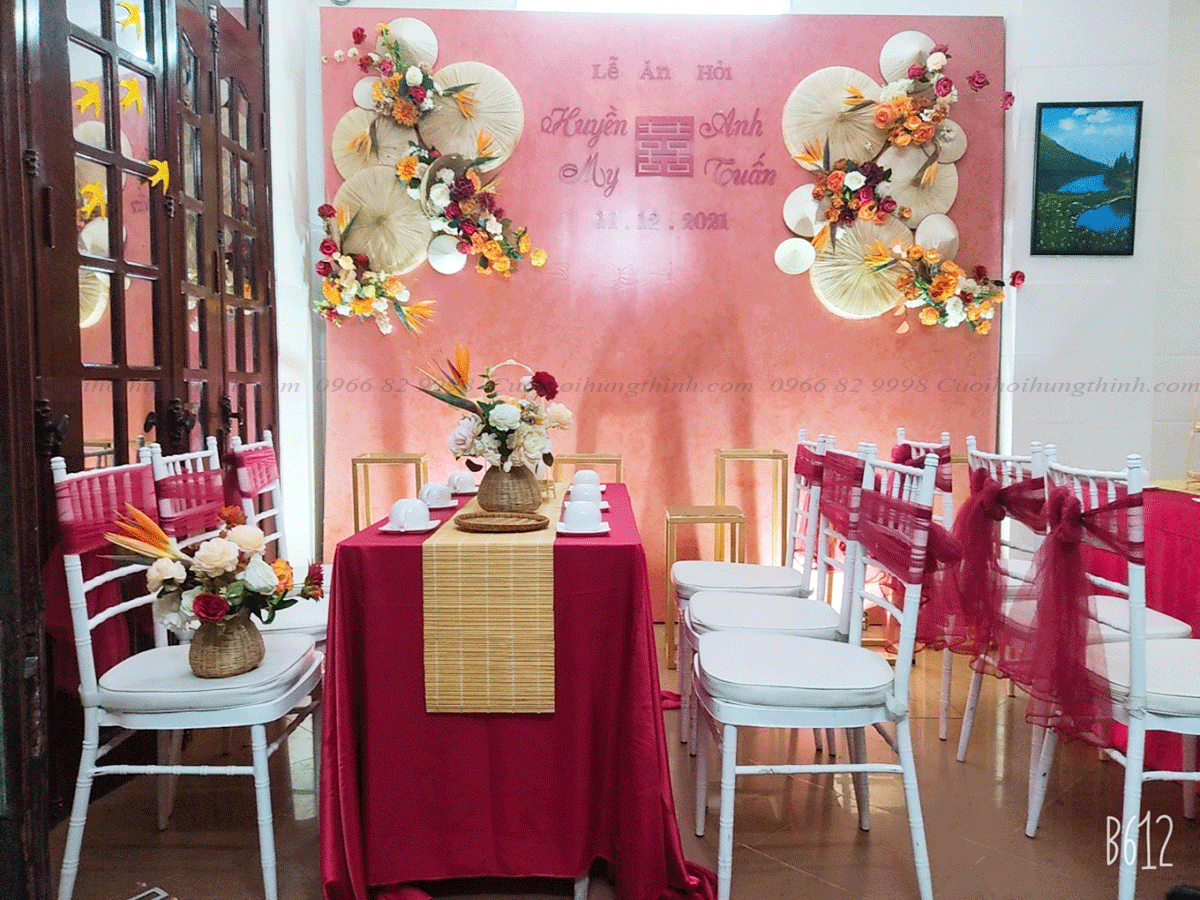 phông cưới nón lá truyền thống