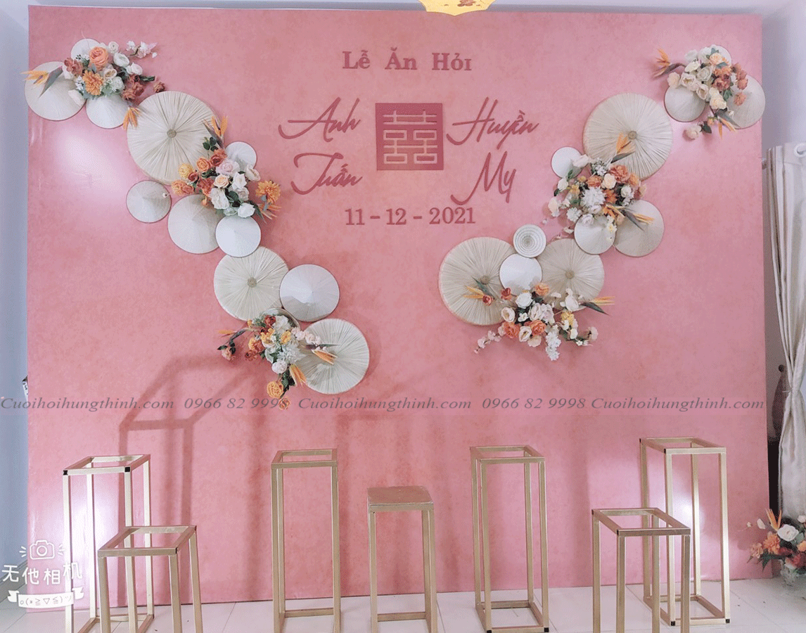 phông cưới nón lá truyền thống