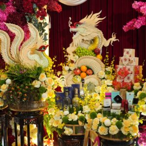 Tráp rồng phượng vàng lễ đính hôn Mai Thanh Thanh Tùng